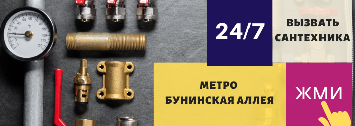 Аварийный вызов сантехника на Бунинскую аллею