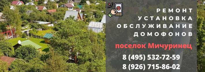 Вызвать мастера по домофонам в посёлок Мичуринец