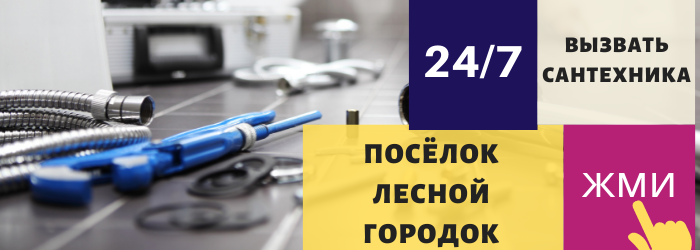 Аварийный вызов сантехника в Лесной Городок
